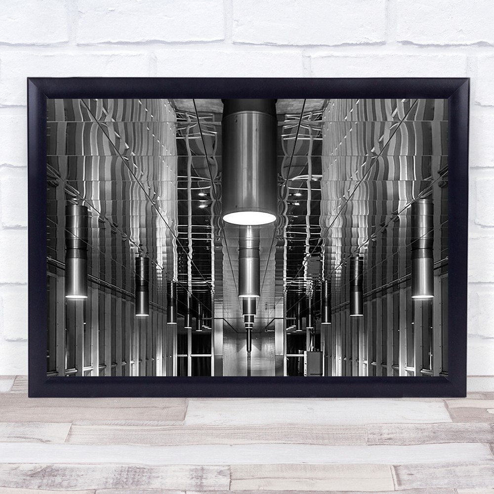 Lighted ceiling Light Rotterdam Netherlands Modern Lamp Wall Art Print
