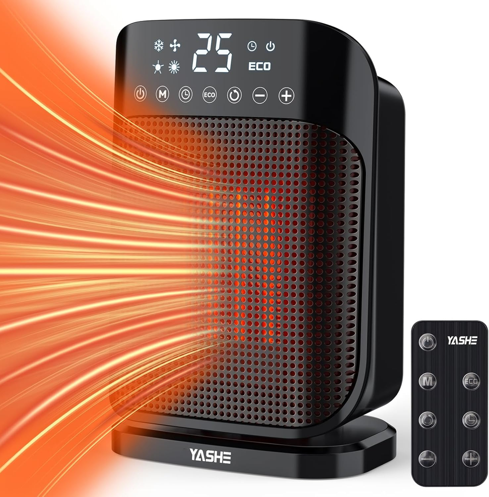 Space Heaters for Indoor Use 1500W Portable Heater with Thermostat and Remote
