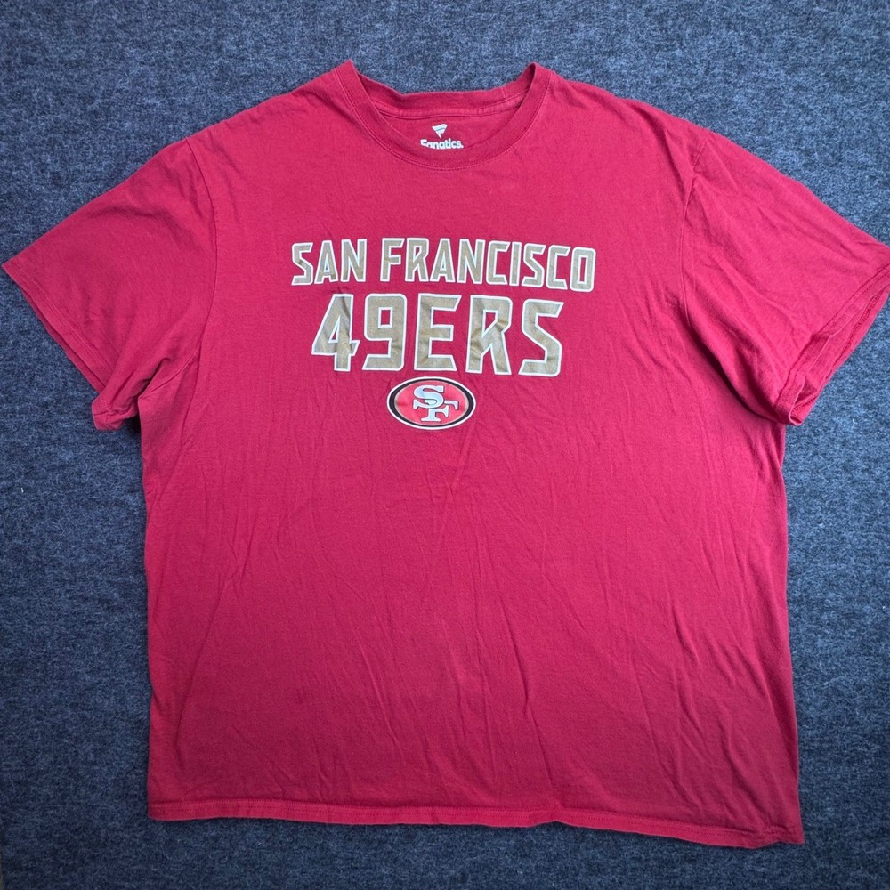 Fanatics San Francisco 49ers T-Shirt Mens 2XL Red Short Sleeve Graphic Tee