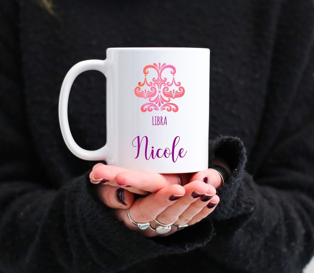 Libra Gifts Personalized Libra Birthday Mug Libra Coffee Mug Cup Libra Gifts