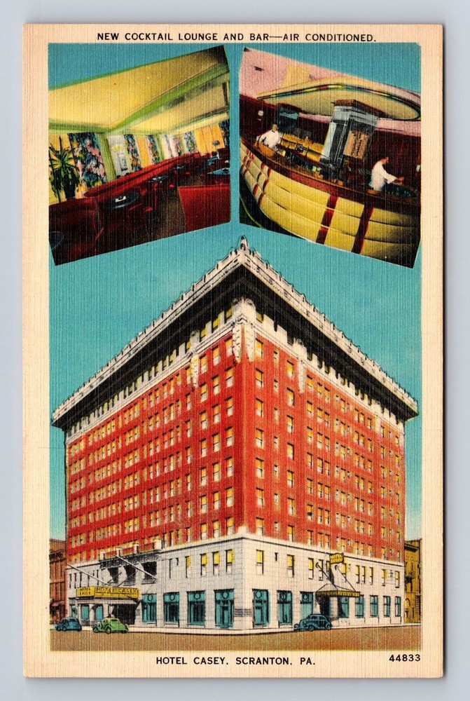Scranton PA-Pennsylvania, Hotel Casey, Lounge, Vintage Postcard
