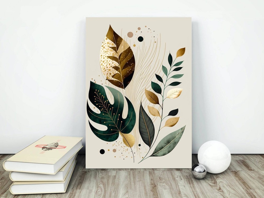 Botanical Wall Art Leaf Print Neutral Wall Art Decor Boho Flower Art Flower