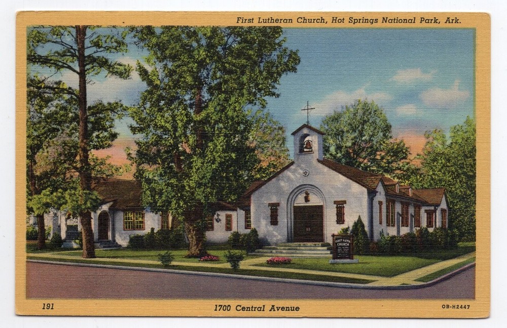 1940s? Linen - First Lutheran Church - Hot Springs National Park, Arkansas