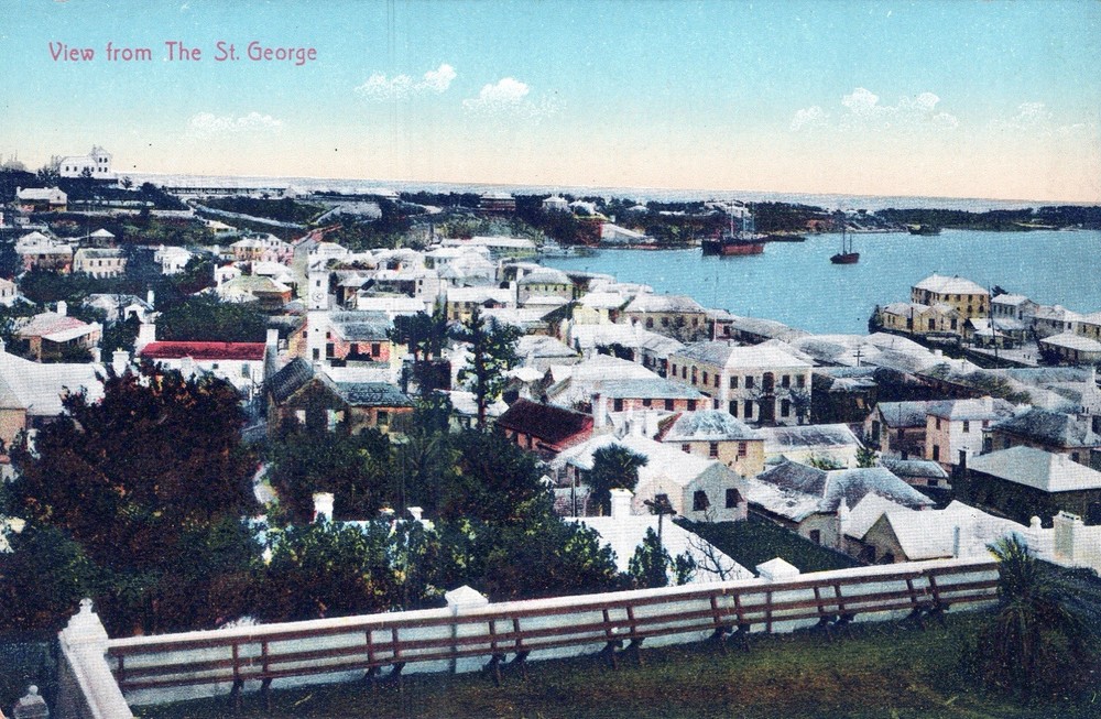 Aerial View From The St George Hotel Vintage 1915 Postcard