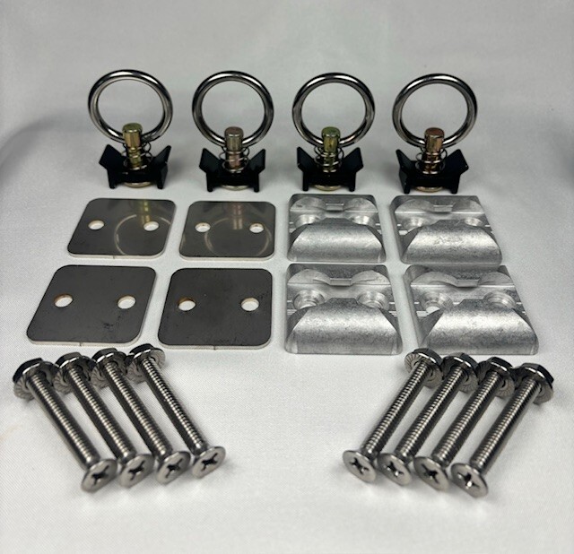 Aluminum Anchor Plate Raw Single Stud 4-Pack Heavy Duty Fasteners