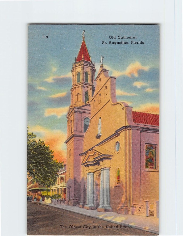 Postcard Old Cathedral, St. Augustine, Florida