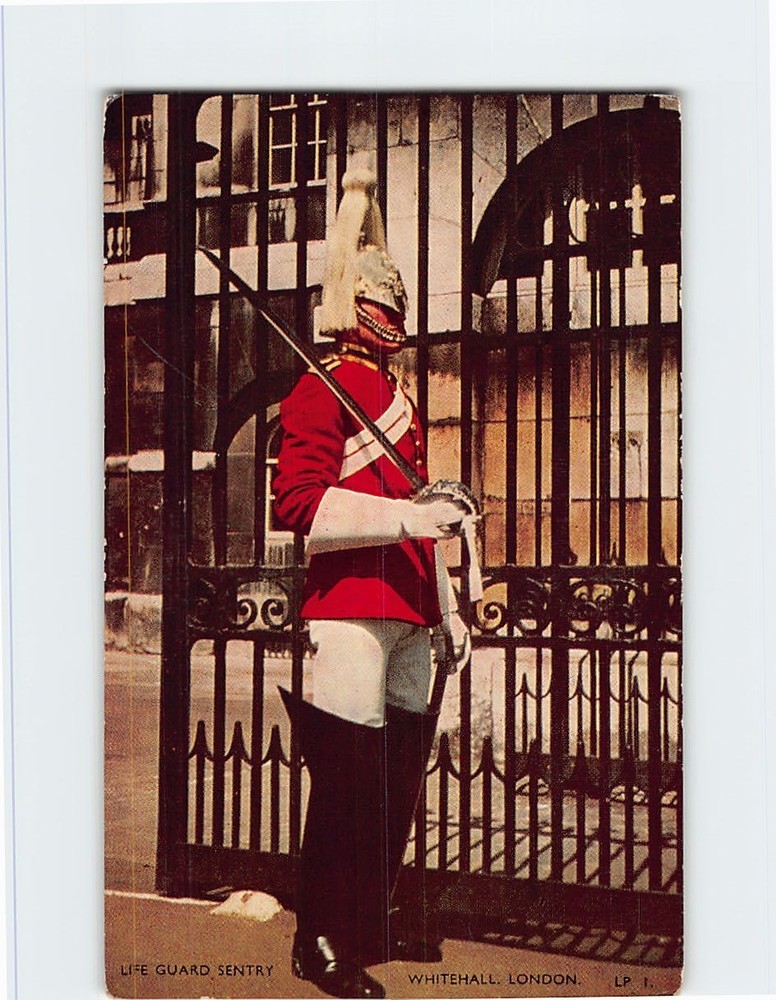 Postcard Life Guard Sentry Whitehall London England