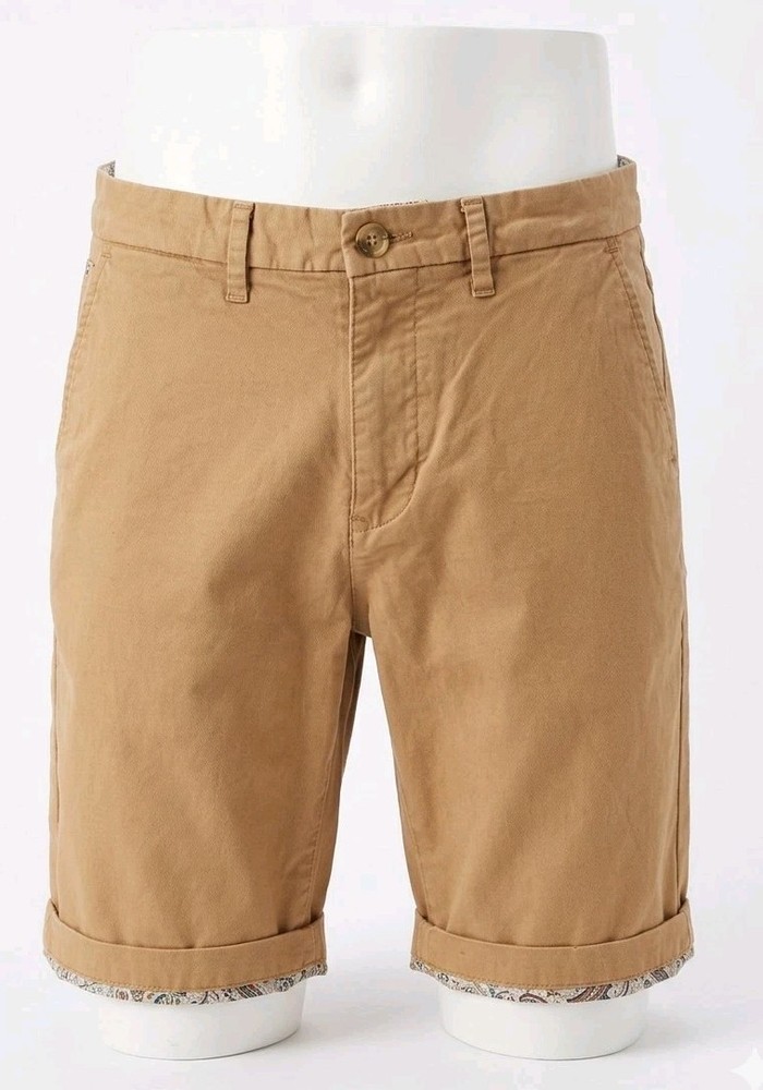 Denim & Flower Ricky Singh Chino Shorts Men's Beige Cotton Elastane (260429-03)