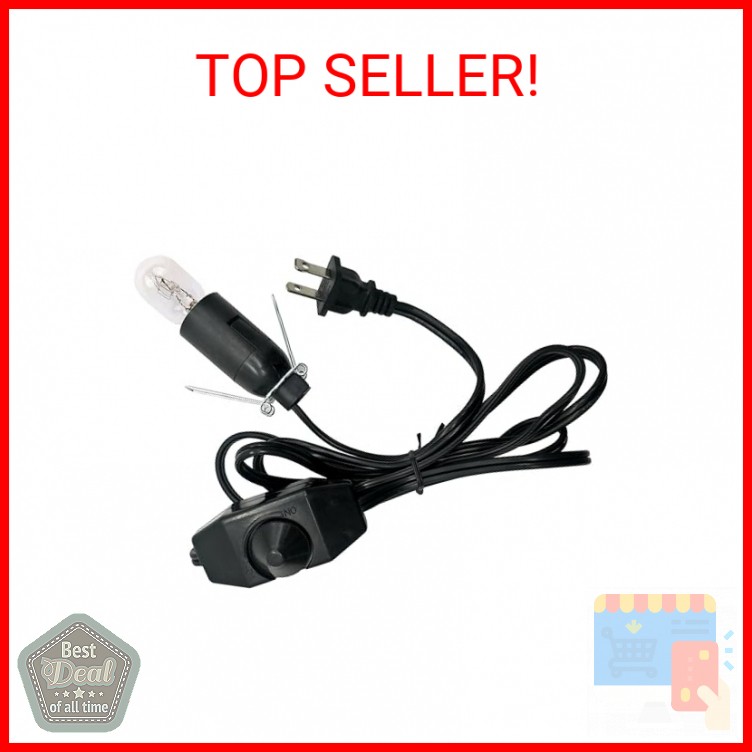 haraqi Himalayan Salt Lamp Cord and Bulb with Dimmer Switch,Original Replacement