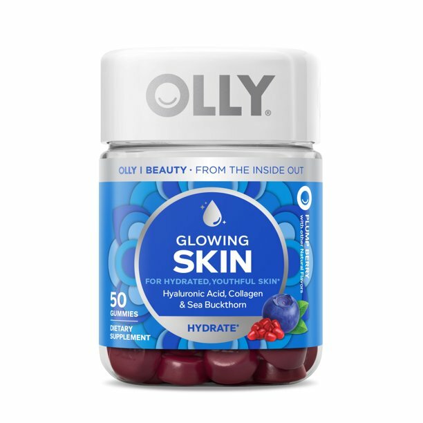 OLLY Glowing Skin Vitamin Gummy- Hyaluronic Acid- Plump Berry- 50 Ct-image