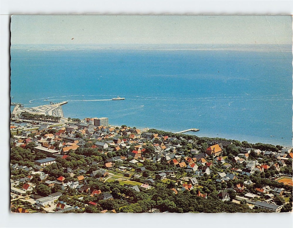 Postcard Aerial View Nordseeheilbad Wyk auf Föhr Germany