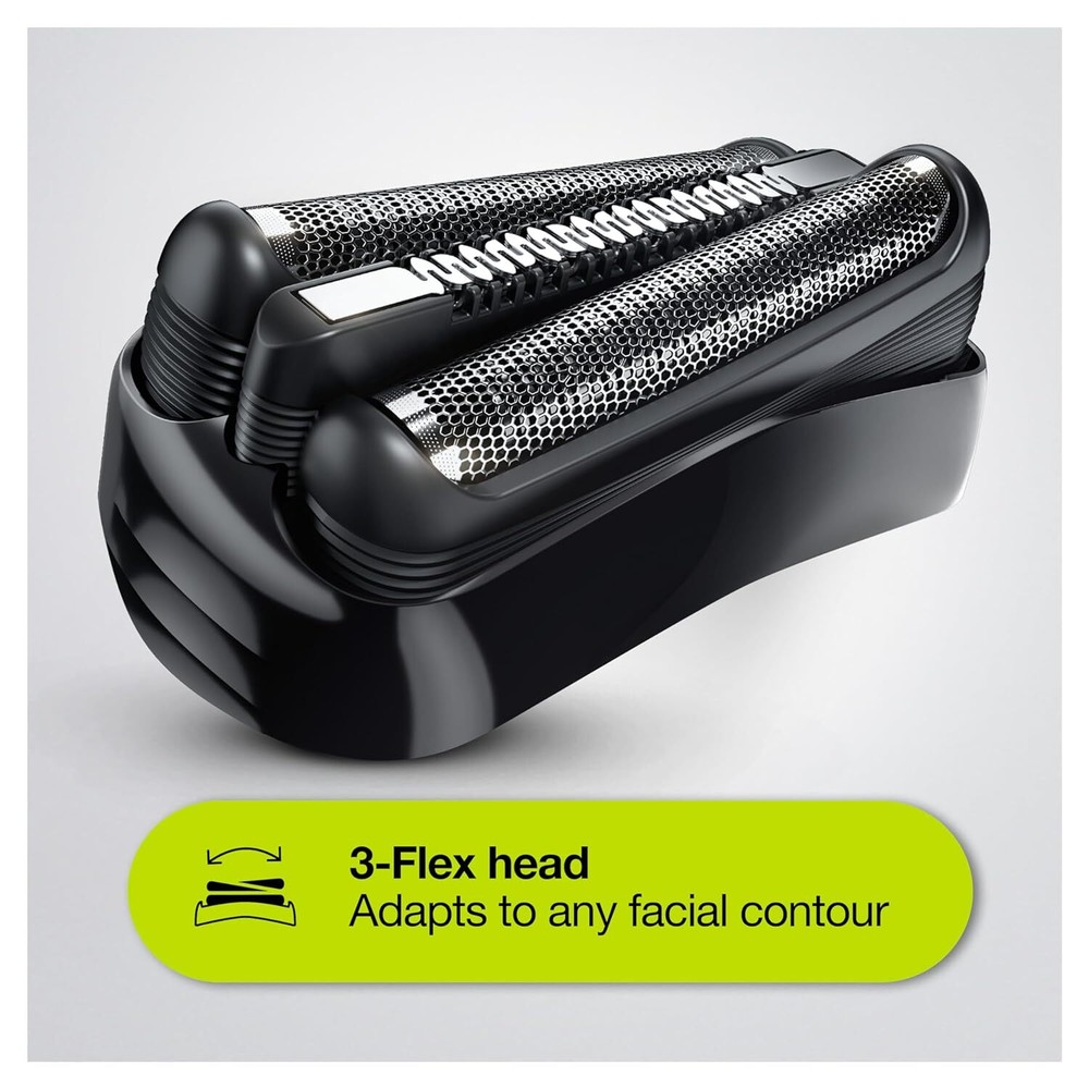 Black Rechargeable Electric Razor for Men Foil Shaver 4 Piece Set