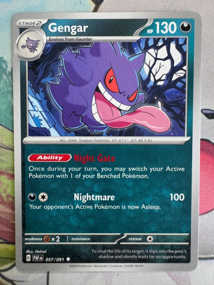 Gengar Non Holo English Pokemon TCG Card BKAP489 Vintage Rare