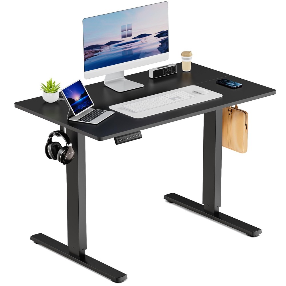 Electric Standing Desk, 40x24 Inch Ergonomic Height Adjustable Sit Stand Up D...