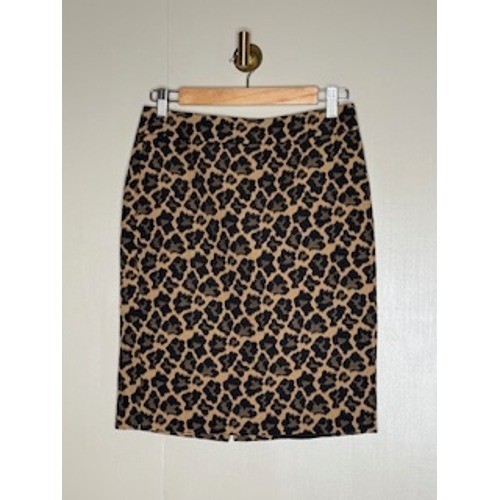 Talbots Leopard Print Pencil Skirt Petite 4 Animal Print Classic