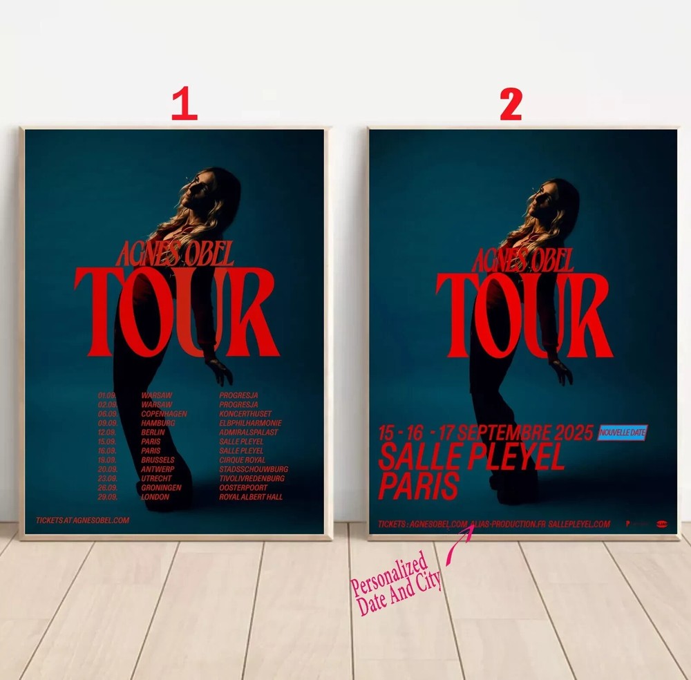 Custom Agnes Obel EUROPE 2025 Tour Poster No Frame