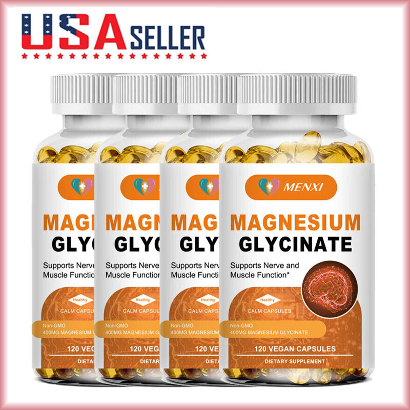 High-Potency Magnesium Capsules for Heart Health & Muscle Support 120-480 Count