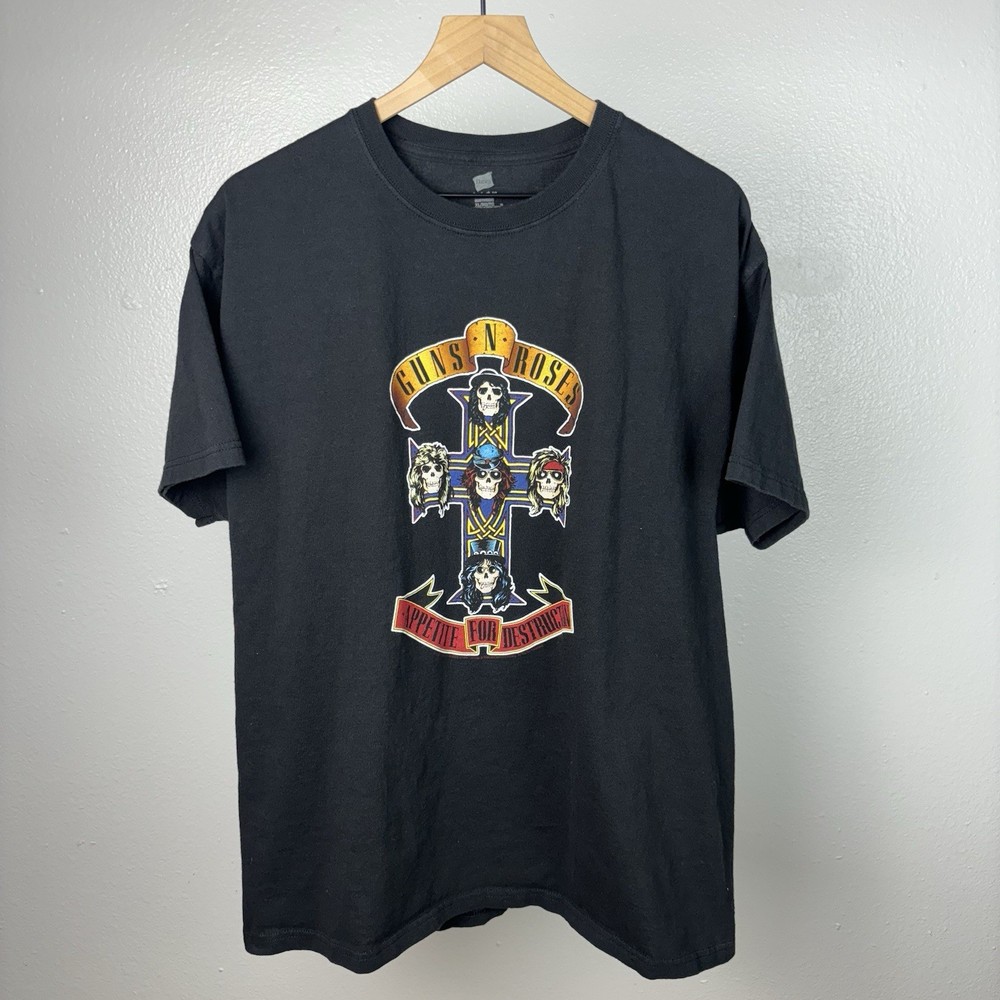 Vintage Y2K 2005 Guns N Roses T-Shirt Appetite For Destruction Size XL Tour Band