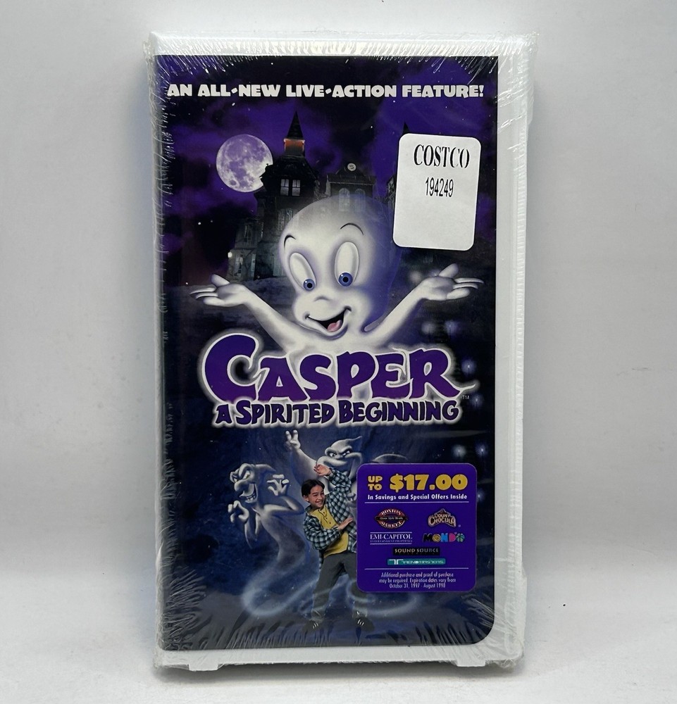 Casper: A Spirited Beginning - New Sealed! VHS 1997 Video Tape Vintage Clamshell