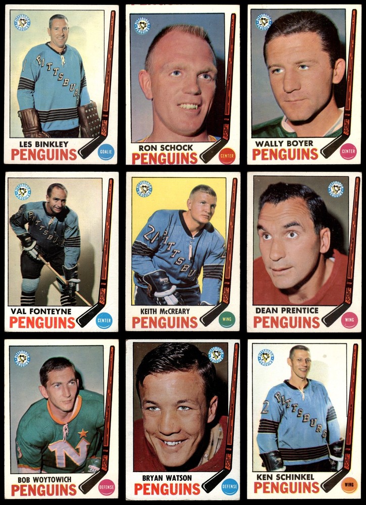 1969-70 Topps Pittsburgh Penguins Near Team Set 3.5 - VG+ 7255521 (9 / 11 cards)