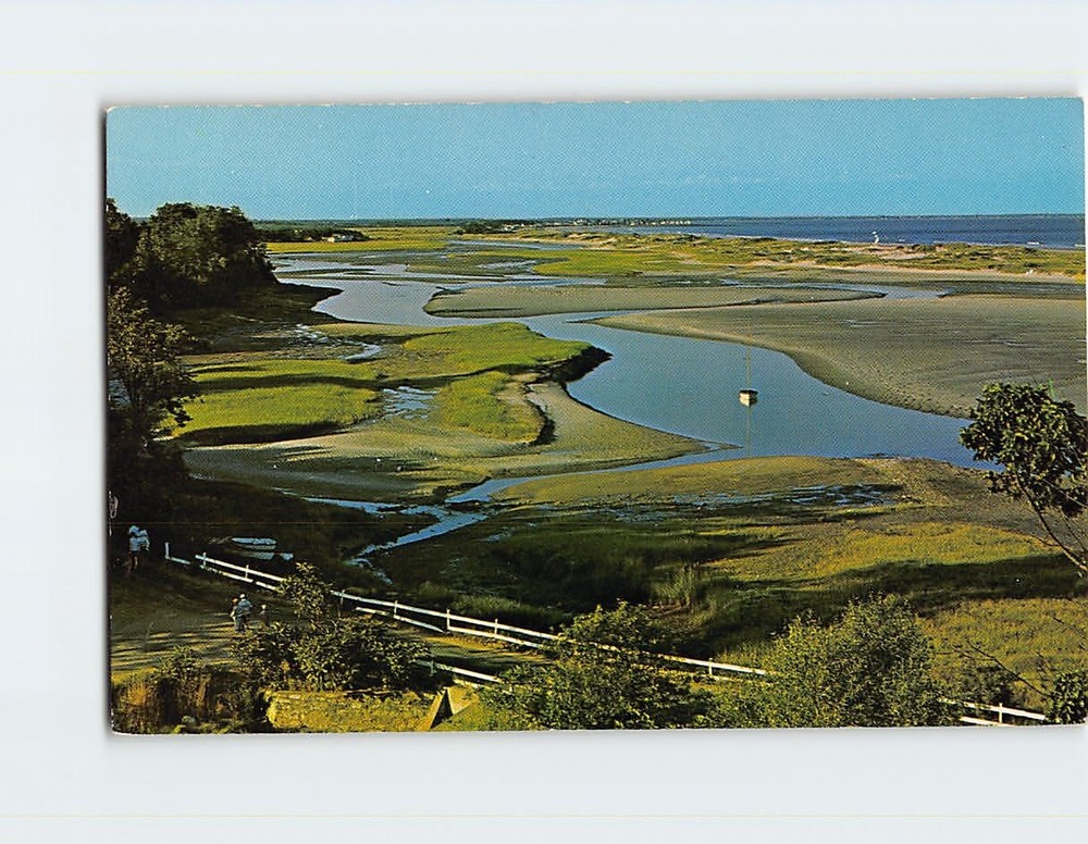 Postcard Low Tide Patterns Ogunquit River Ogunquit Maine USA