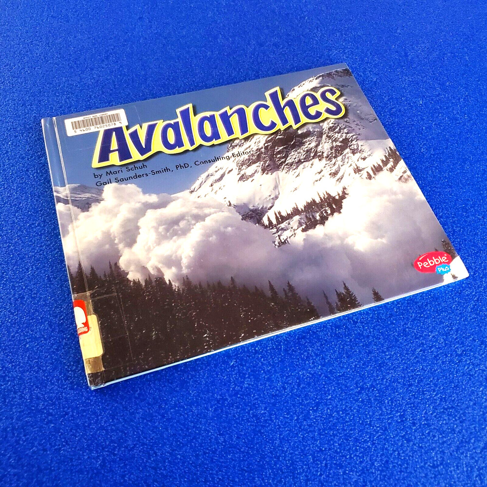Avalanches Hardcover Children's Mountain Nature Reference Book Free Shipping