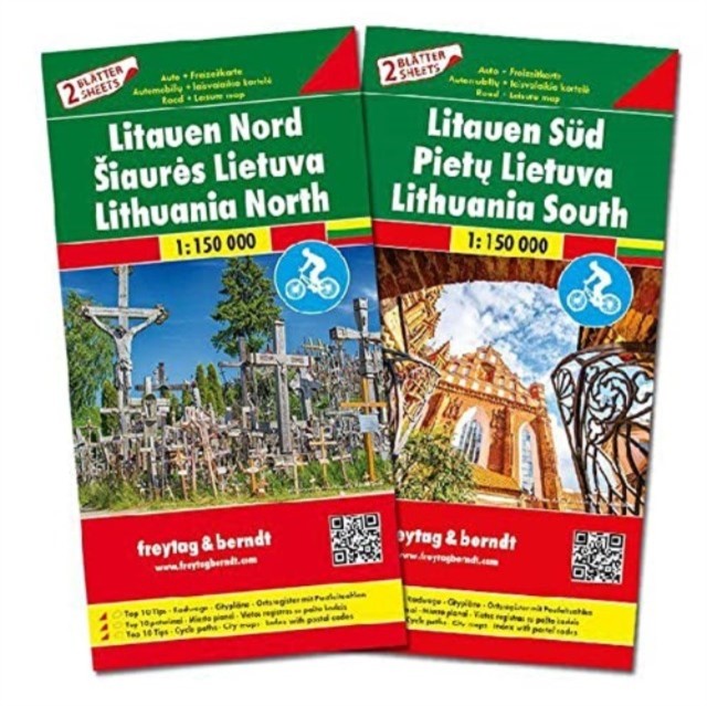 Lithuania East + West + cycling paths: 2019 SHEET MAP FOLDED 9783707917741