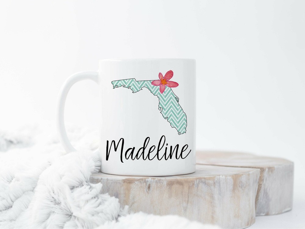 Custom Home State Mug Custom Florida Mug Personalized Florida Mugs Custom State