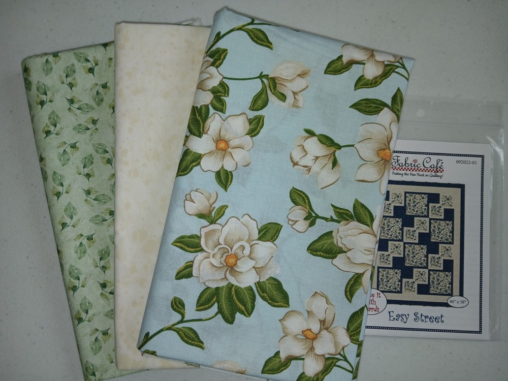 Lot 3 yd quilt kit w/pattern Fabric Cafe focus light dark QSQ free ship HTF