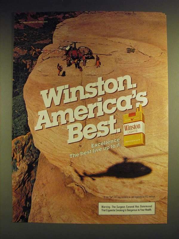 1984 Winston Cigarettes Ad - Winston. America's Best