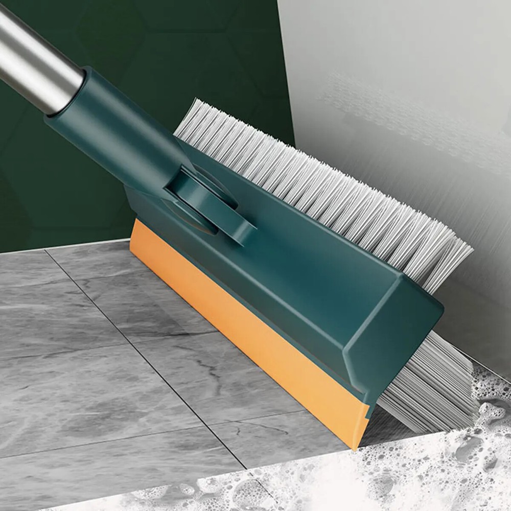 44'' Long Handle Floor Brush Adjustable Bathroom Cleaning Brush Bristles Brush