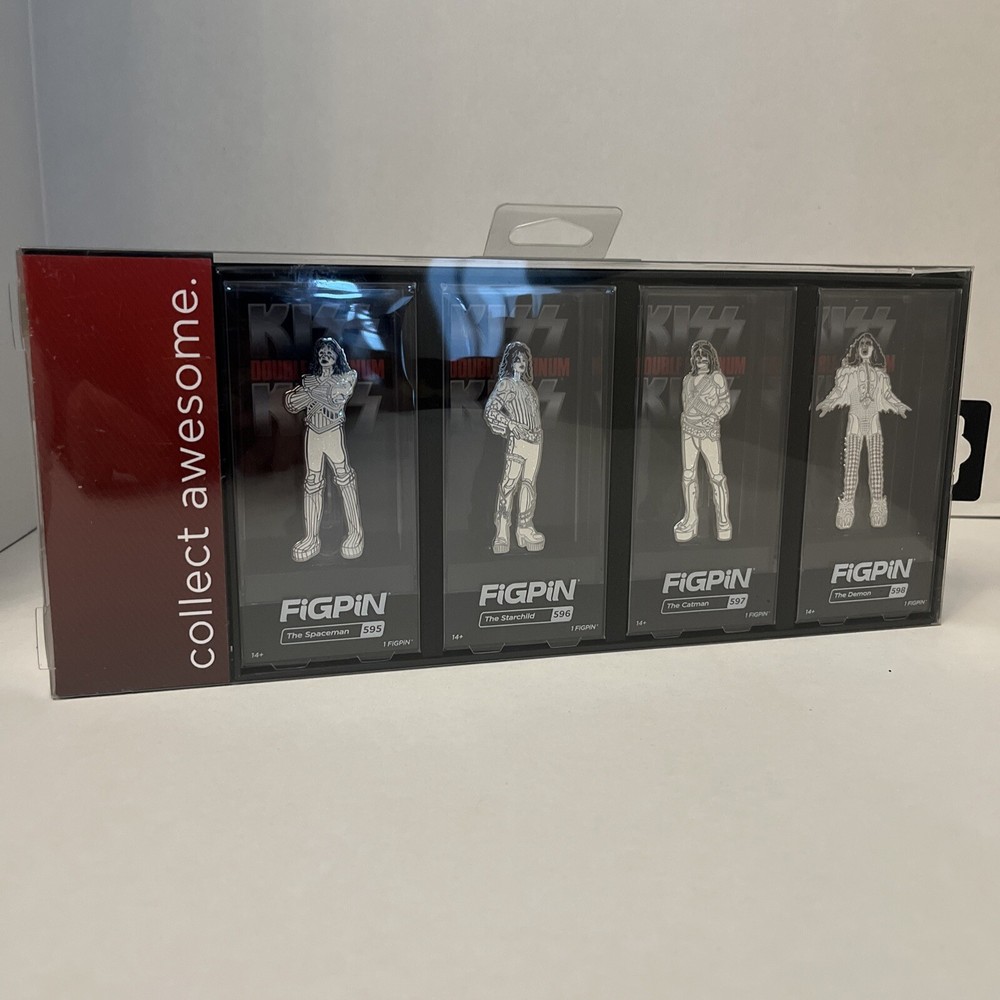 Figpin KISS DOUBLE PLATINUM 4 Piece Set Limited Edition #595,#596,#597 & #598™