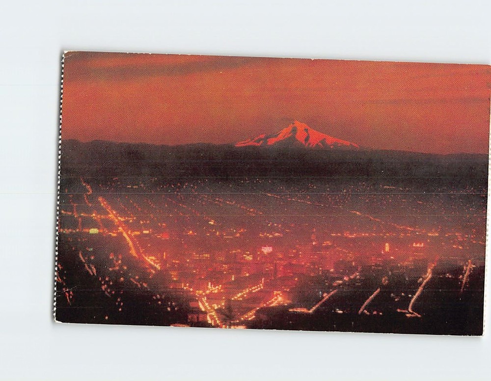 Postcard Panoramic View Mt. Hood Portland Oregon USA