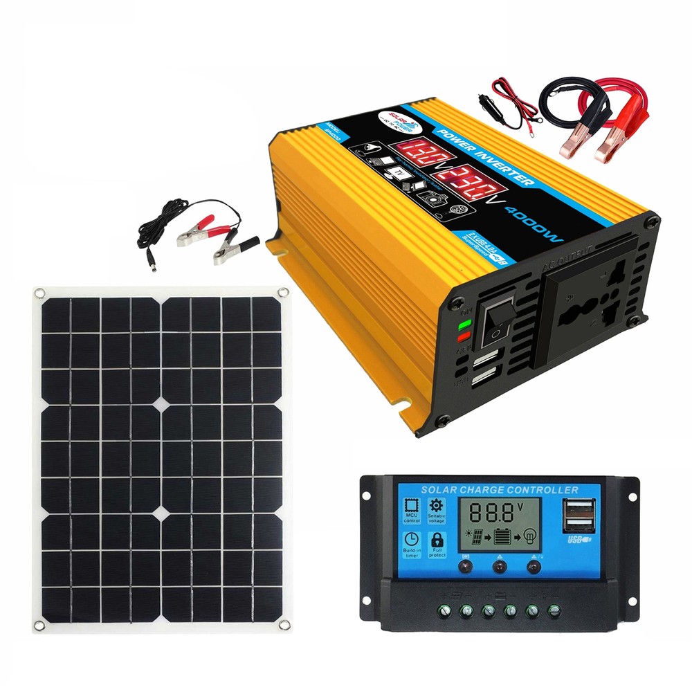Solar Panel Inverter System 20W Solar Panel 30A Charge Controller with USB D5U2