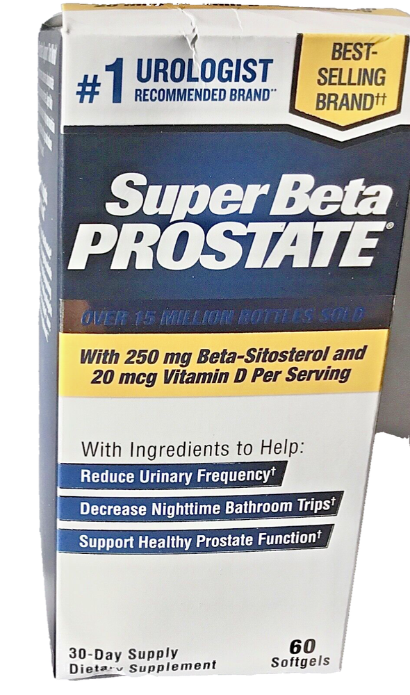 SUPPER BETA PROSTATE WITH MALE BETA SITOSTEROL 60 CAPS SEALED EXP: 2027 FREESHIP