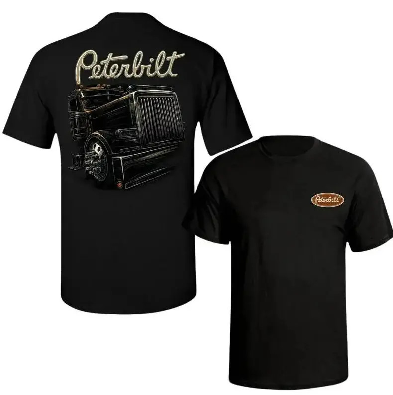 Peterbilt Truck T-Shirt Bold Semi-Truck Graphic Tee for Truckers Diesel Lovers