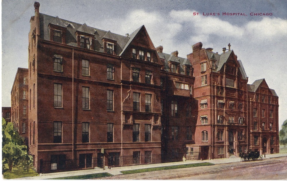 Chicago IL  St Lukes Hospital Vintage DB Postcard UNPOSTED EXCL