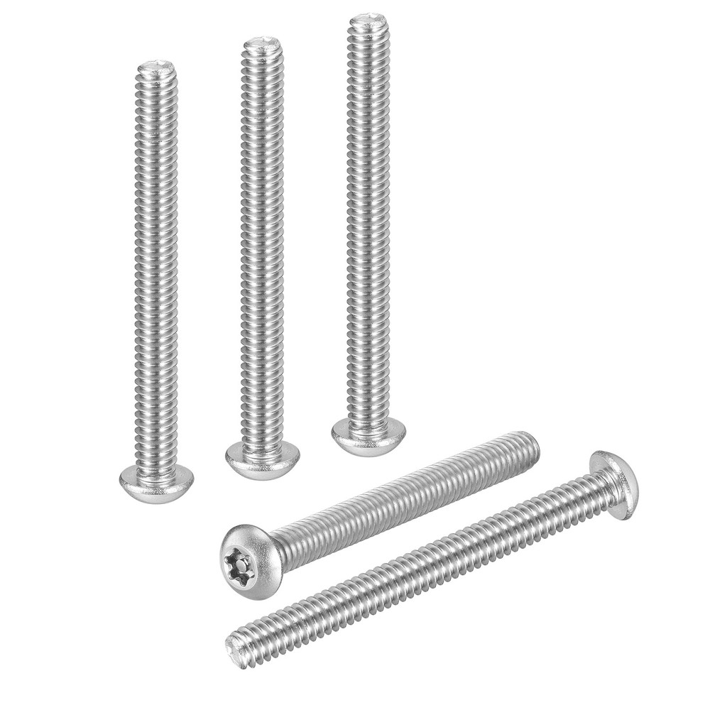 1/4x2-1/2 Pan Head Torx Security Screws 10-Pack Stainless Steel Silver