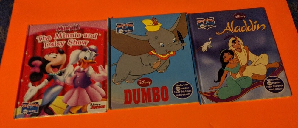 3 Disney Story Reader Books (Hardcover, 2014-2015) Works with Me-reader too!
