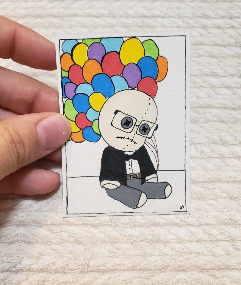 Original Aceo. Voodoo Doll. AcrylicAnd Ink. art by leximi