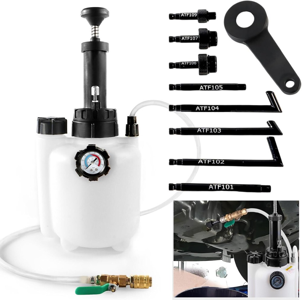 3L Transmission Oil Filling Tool with 8pcs Adaptors & System Fluid Pump Manual