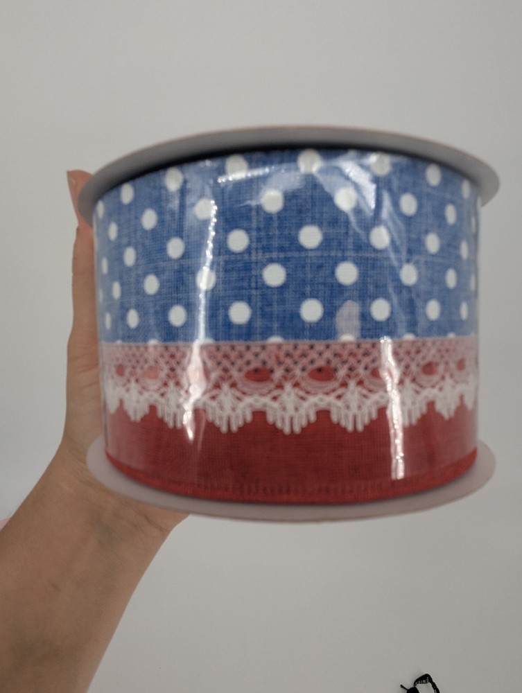 Patriotic Wired Edge Ribbons 2.5
