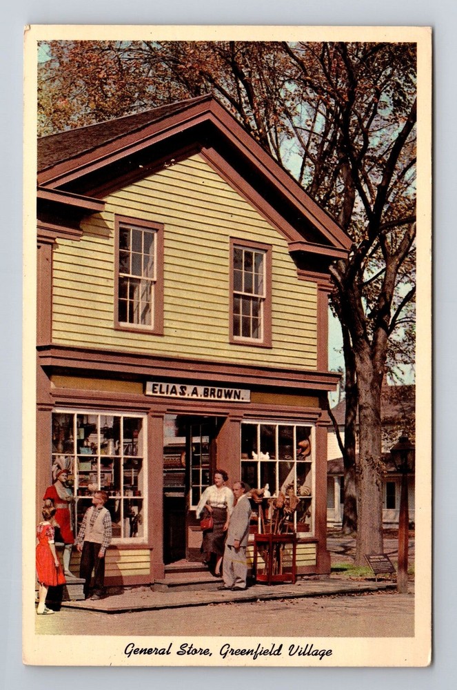 Dearborn MI-Michigan, Greenfield Village, General Store, Vintage Postcard