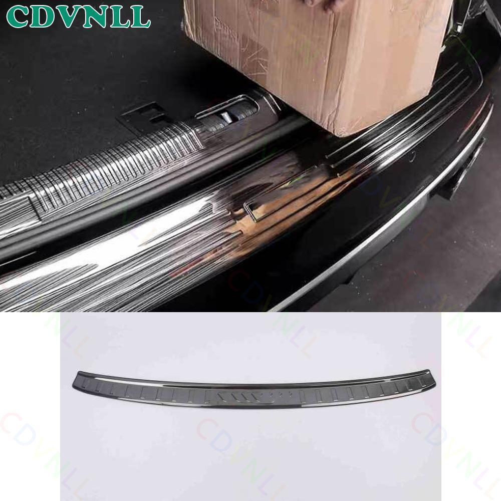 For Audi Q3 RS Q3 2019-24 Black Titanium Outer Rear Bumper Protector Sill Plate