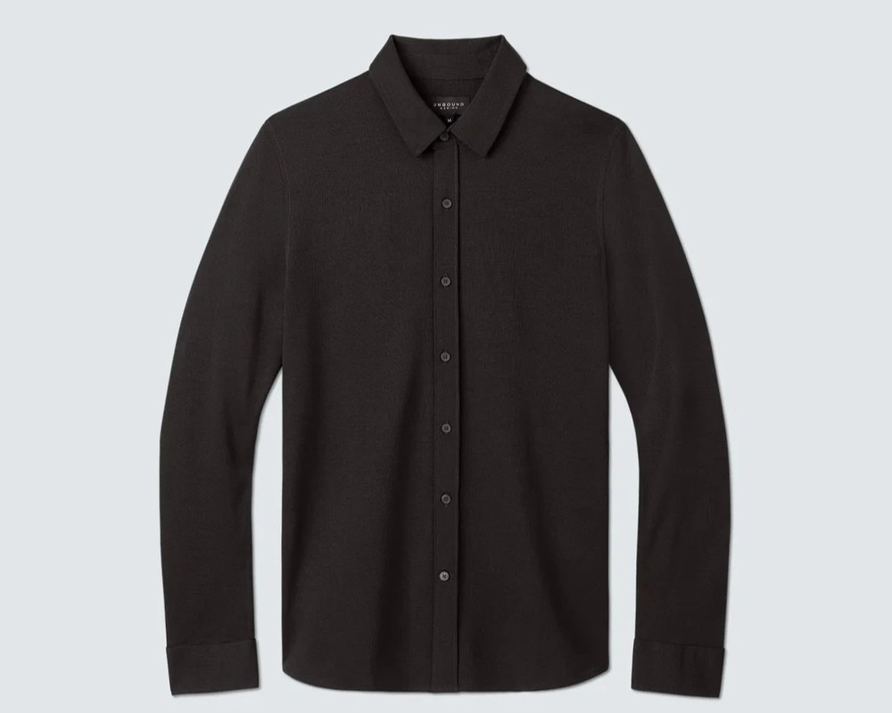 *NWT*Unbound Merino Long Sleeve Button Up Shirt Men’s Size XL Merino Wool -Black