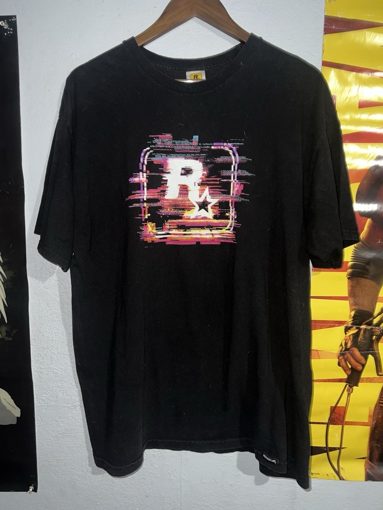 Vintage Rockstar Games Video Game Promo Shirt 1998 Sz XL PlayStation Xbox GTA
