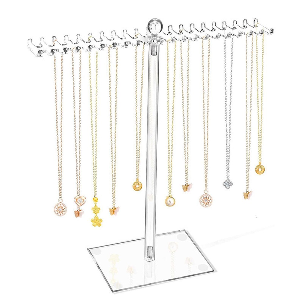 Jewelry Organizer Necklace Hanger Modern Acrylic Pendant Necklace Holder Stand