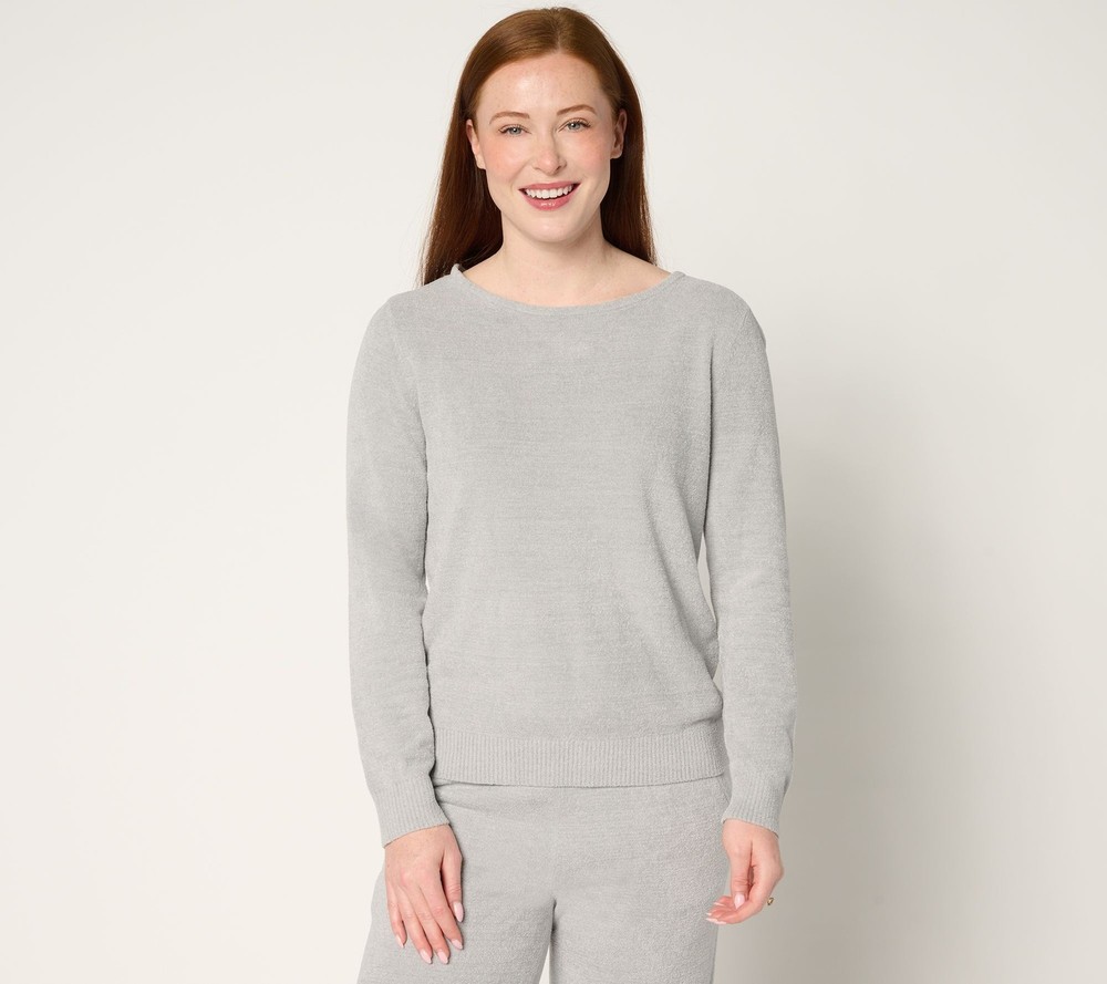 Barefoot Dreams Women's Top Plus Sz 3X CozyChic Ultra Lite Knot Back Gray