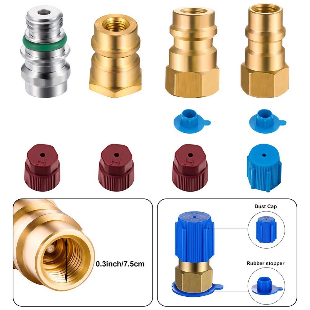Professional Grade AC Pro R12 to R134A Retrofit Kit with Low & High Side Ports-image
