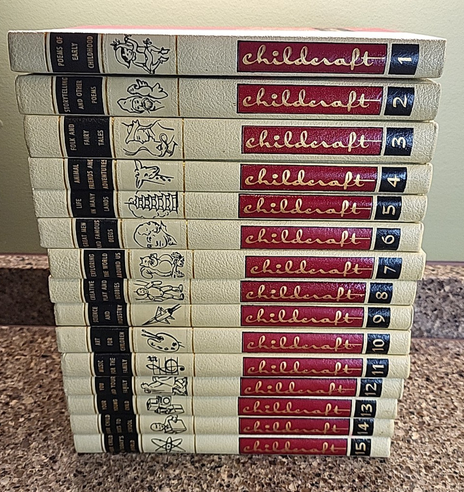Childcraft Children Books Set Hardcover Complete 1-15 Vintage 1954 Homeschool